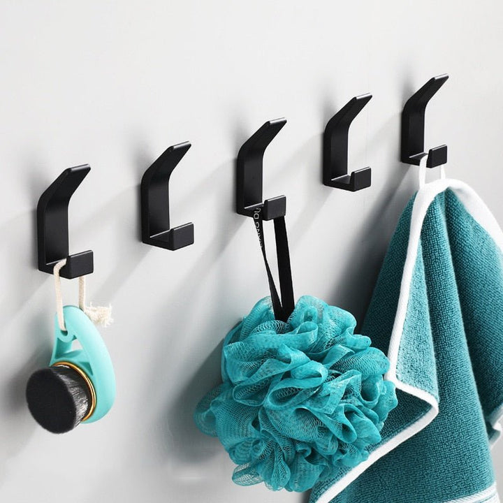 BowLift | Aviro Aluminum Wall Hooks Black/White - Modern Decorative Coat Hooks