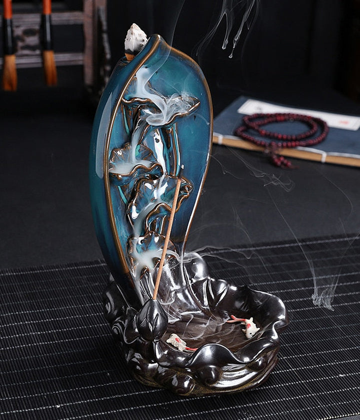 BowLift | Ceramic Waterfall Backflow Yoga Incense Burner