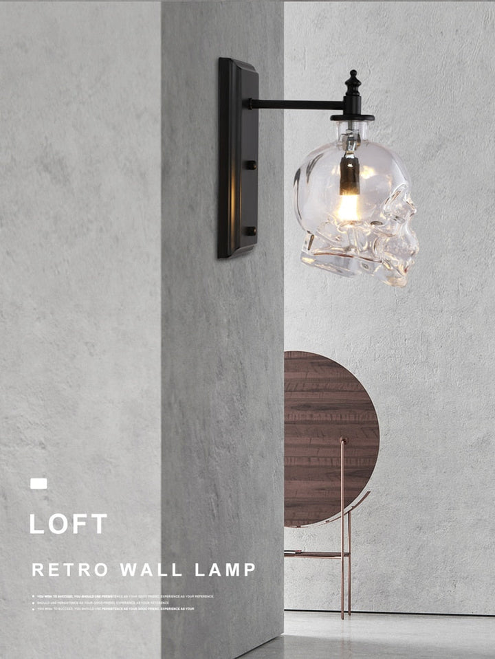 BowLift | Retro Skull Glass Pendant Light