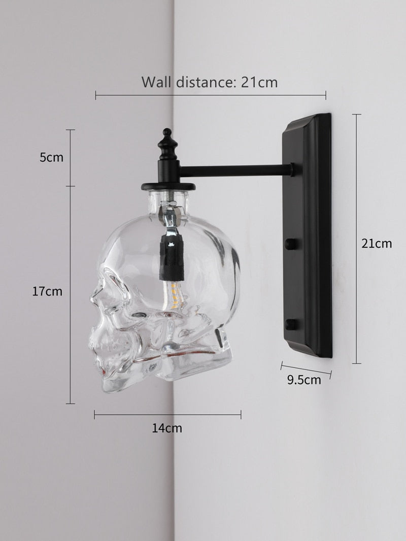 BowLift | Retro Skull Glass Pendant Light