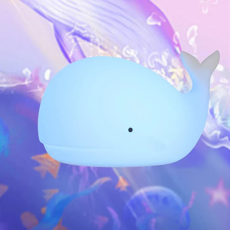 Enchanting Whale Night Light with Color Effects Bowlift