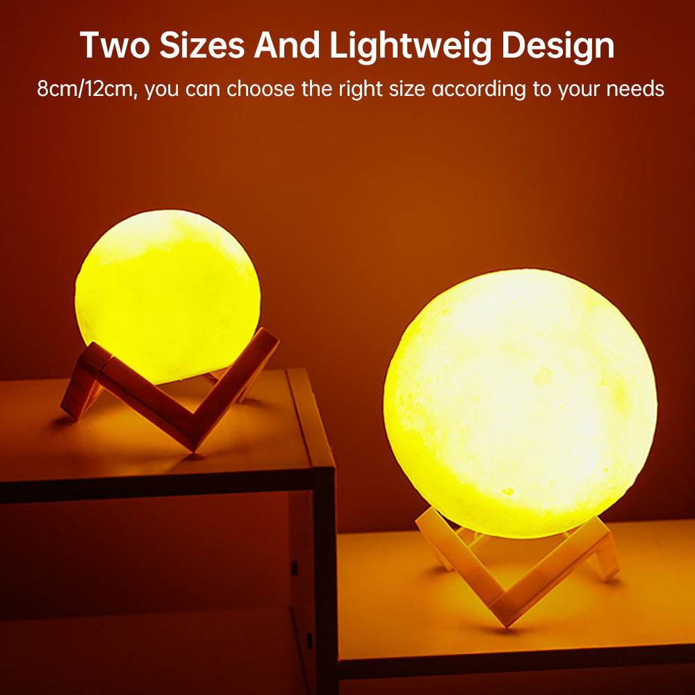 BowLift | 3D Light Touch Switch Rechargeable Moon Night Lamp