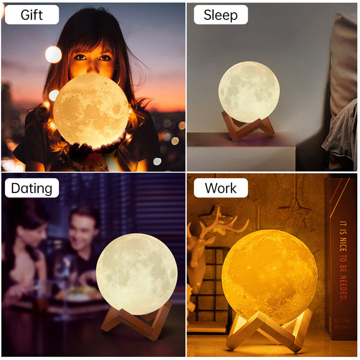 BowLift | 3D Light Touch Switch Rechargeable Moon Night Lamp