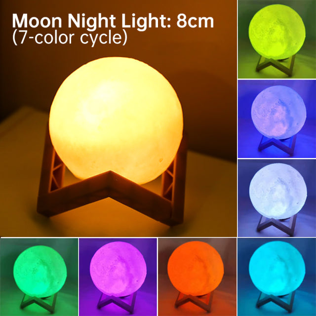 BowLift | 3D Light Touch Switch Rechargeable Moon Night Lamp