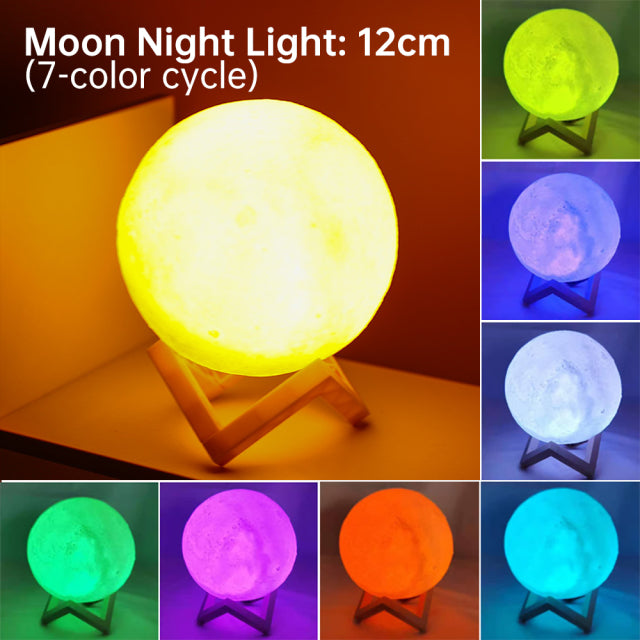 BowLift | 3D Light Touch Switch Rechargeable Moon Night Lamp