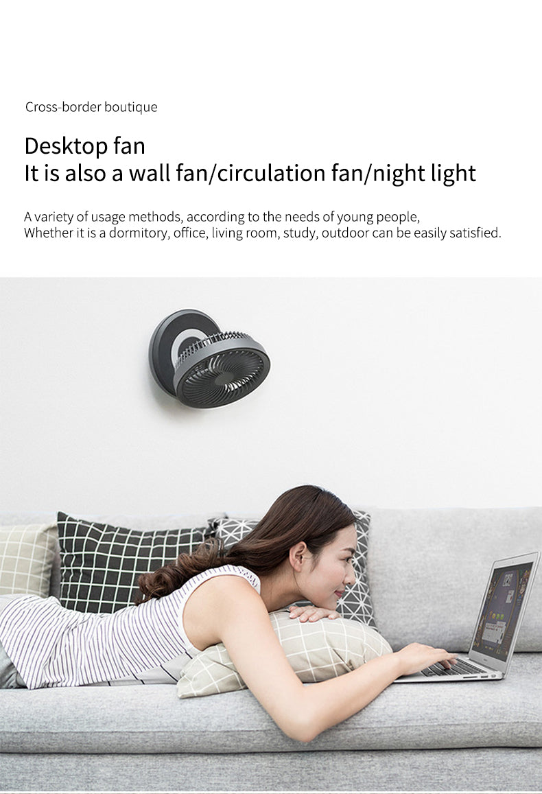 BowLift | Portable Wireless Foldable Fan Night Lamp