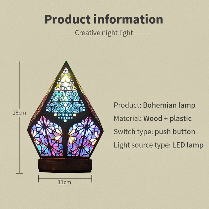 BowLift | Wooden Hollow LED Atmosphere Night Lamp Projector