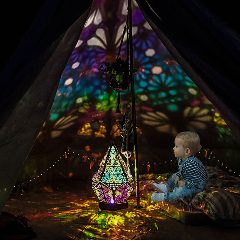 BowLift | Wooden Hollow LED Atmosphere Night Lamp Projector