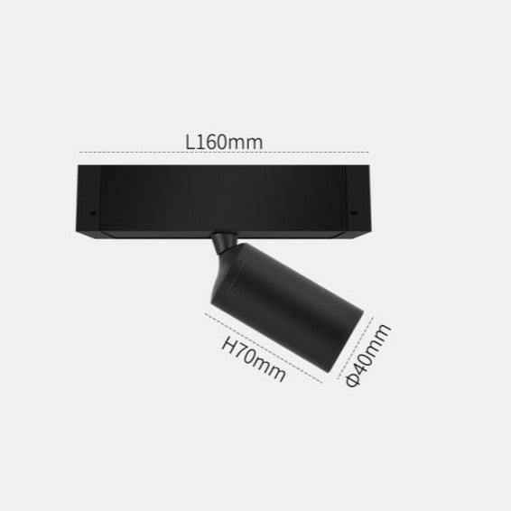BowLift | Wall-Mounted Black Continuous Magnetic Track System Light