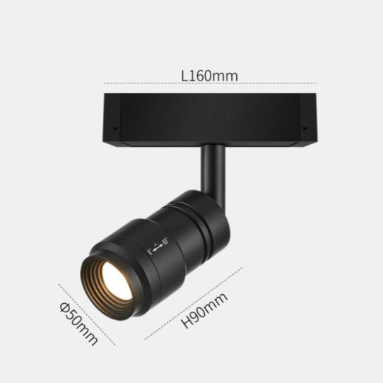 BowLift | Wall-Mounted Black Continuous Magnetic Track System Light