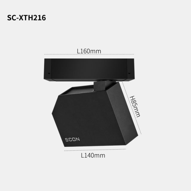 BowLift | Wall-Mounted Black Continuous Magnetic Track System Light
