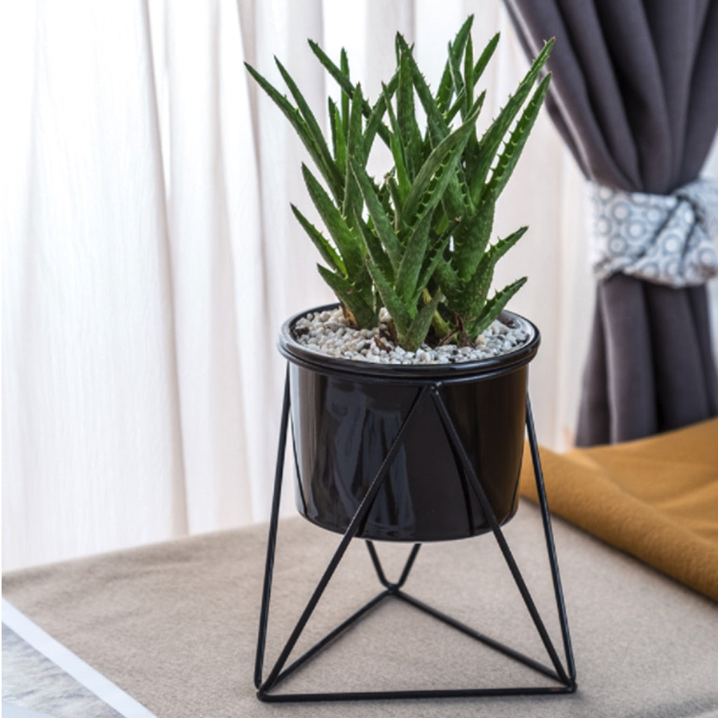 BowLift | Nordic Style Geometric Iron Rack Flower Pots