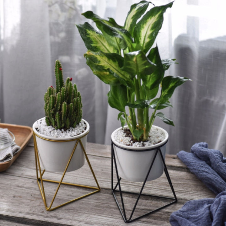 BowLift | Nordic Style Geometric Iron Rack Flower Pots
