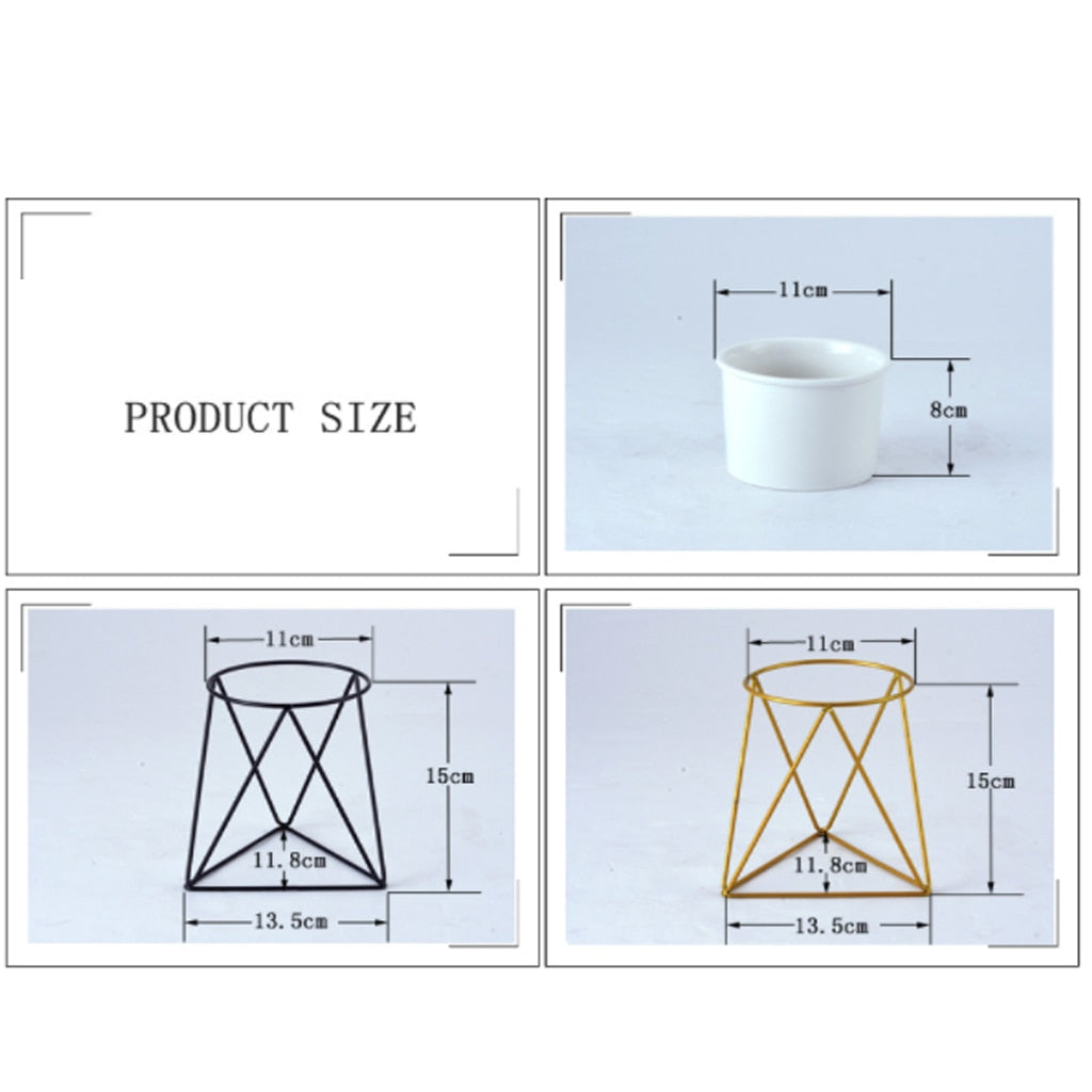 BowLift | Nordic Style Geometric Iron Rack Flower Pots