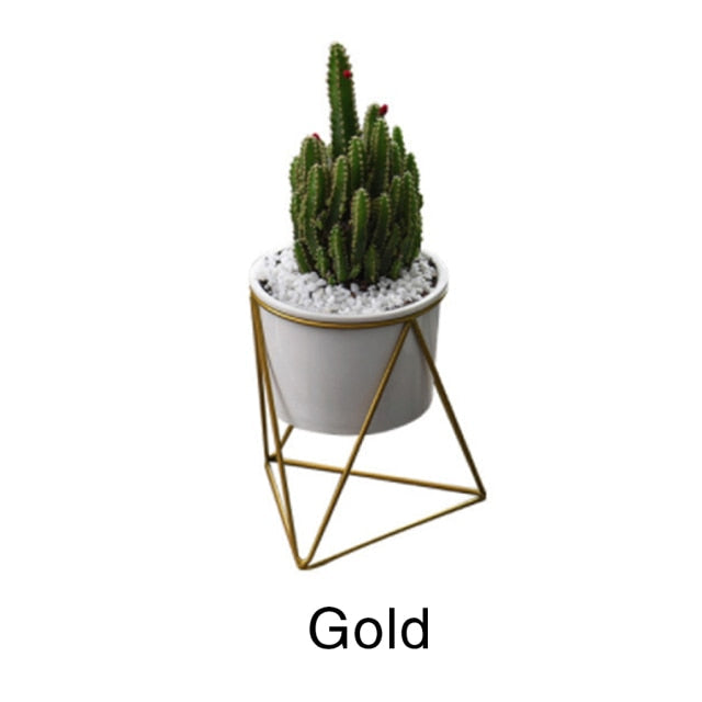 BowLift | Nordic Style Geometric Iron Rack Flower Pots