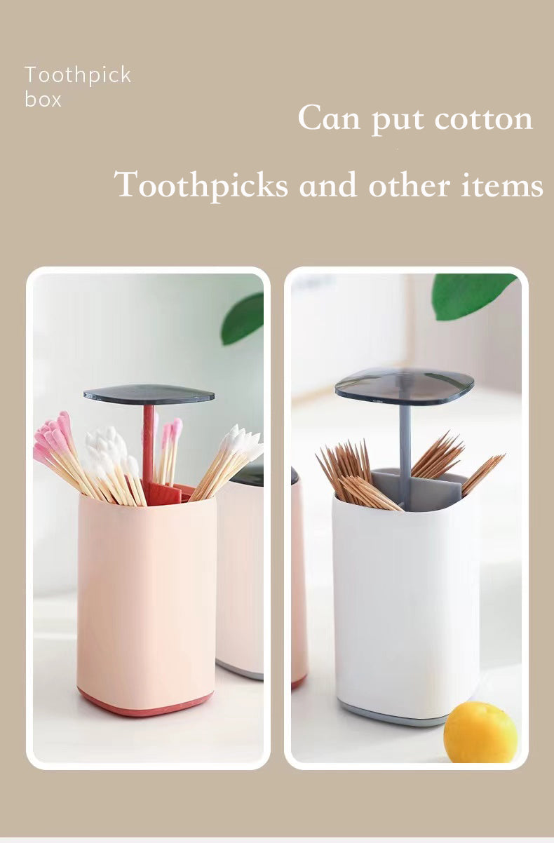 BowLift | Elegant Pop-Up Toothpick Cotton Swab Storage Dispenser