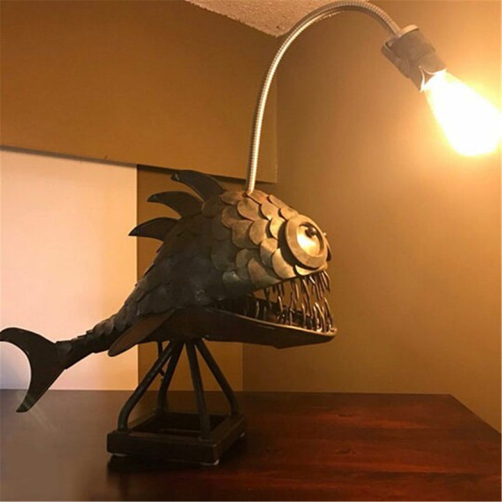 BowLift | Creative Iron Angler Fish Desk Lamp