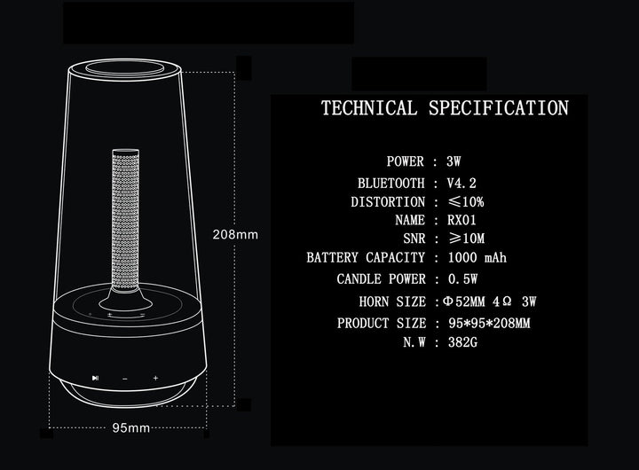 BowLift | Portable Atmosphere Night Light Speaker