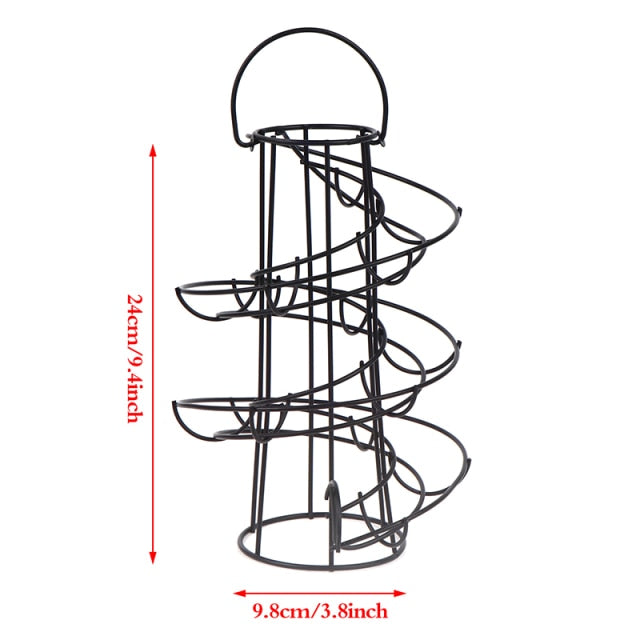 BowLift | Creative Spiral Egg Dispenser Storage Rack