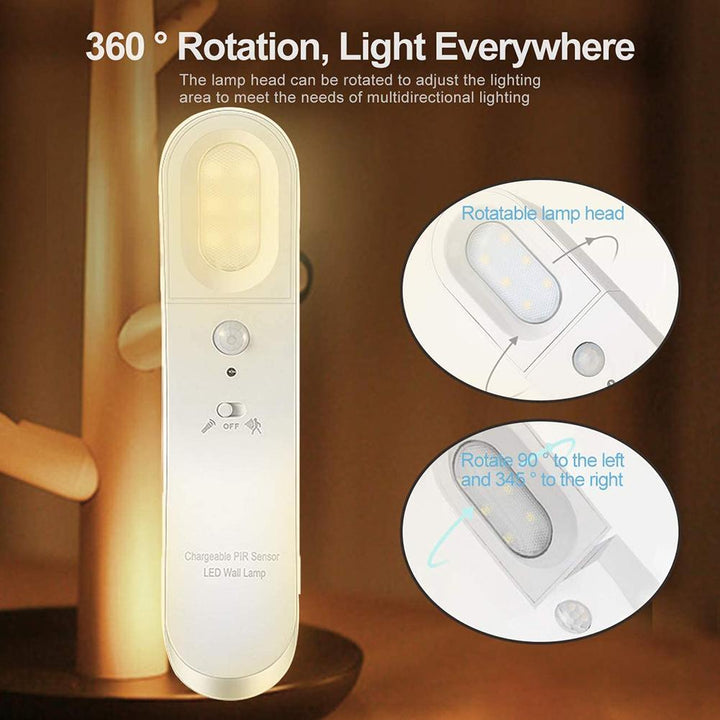 BowLift | Motion Sensor Rotatable LED Wall Lamp