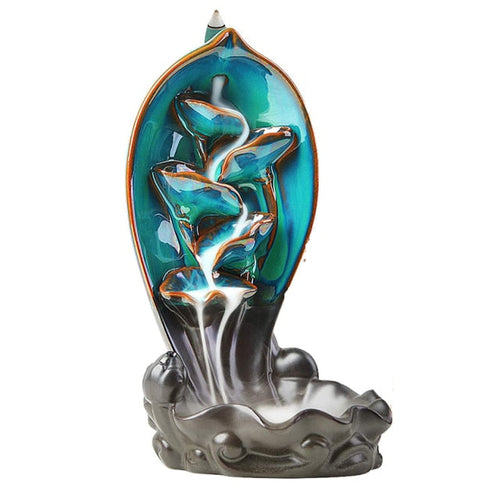 BowLift | Ceramic Waterfall Backflow Yoga Incense Burner