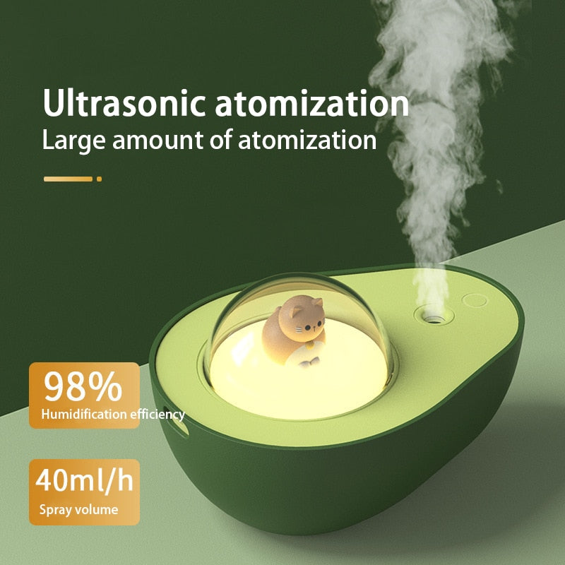 BowLift | Cute Avocado Humidifier Night Lamp