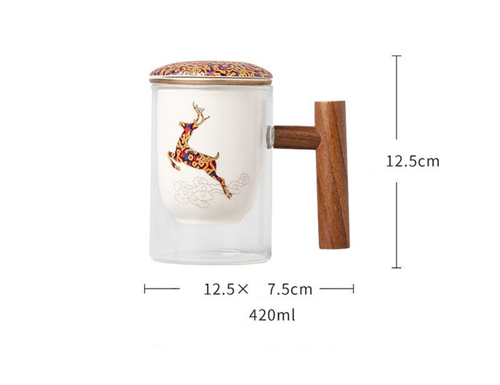 BowLift | Creative Separated Tea Filter Ceramic Cup Set