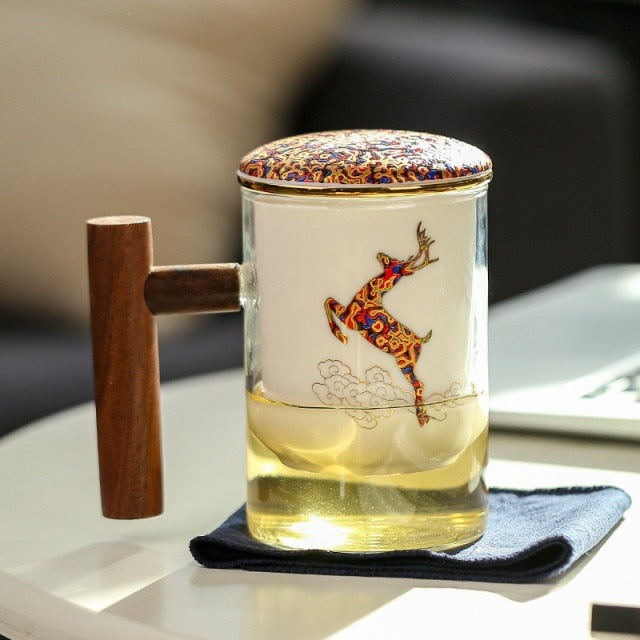 BowLift | Creative Separated Tea Filter Ceramic Cup Set