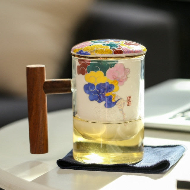 BowLift | Creative Separated Tea Filter Ceramic Cup Set