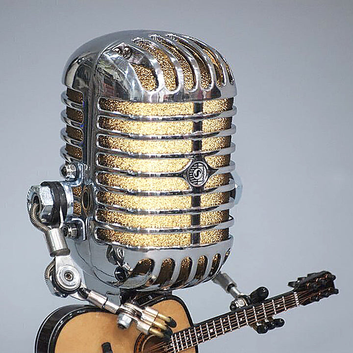 BowLift | Vintage Guitar Playing Microphone Robot Lamp