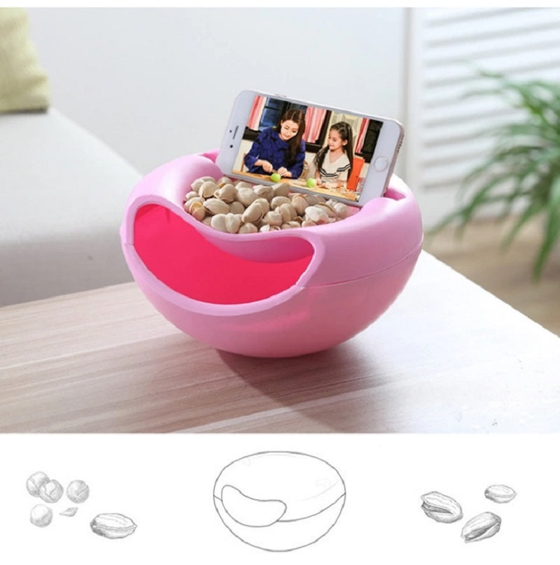 BowLift | Multifunctional Double Layer Dish with Phone Holder