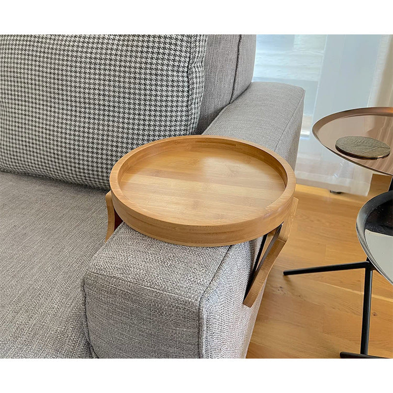 BowLift | Creative  Clip-On Bamboo Sofa Armrest Tray