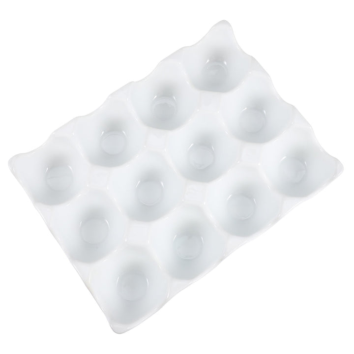 BowLift | Creative 6 Grids White Ceramic Egg Tray