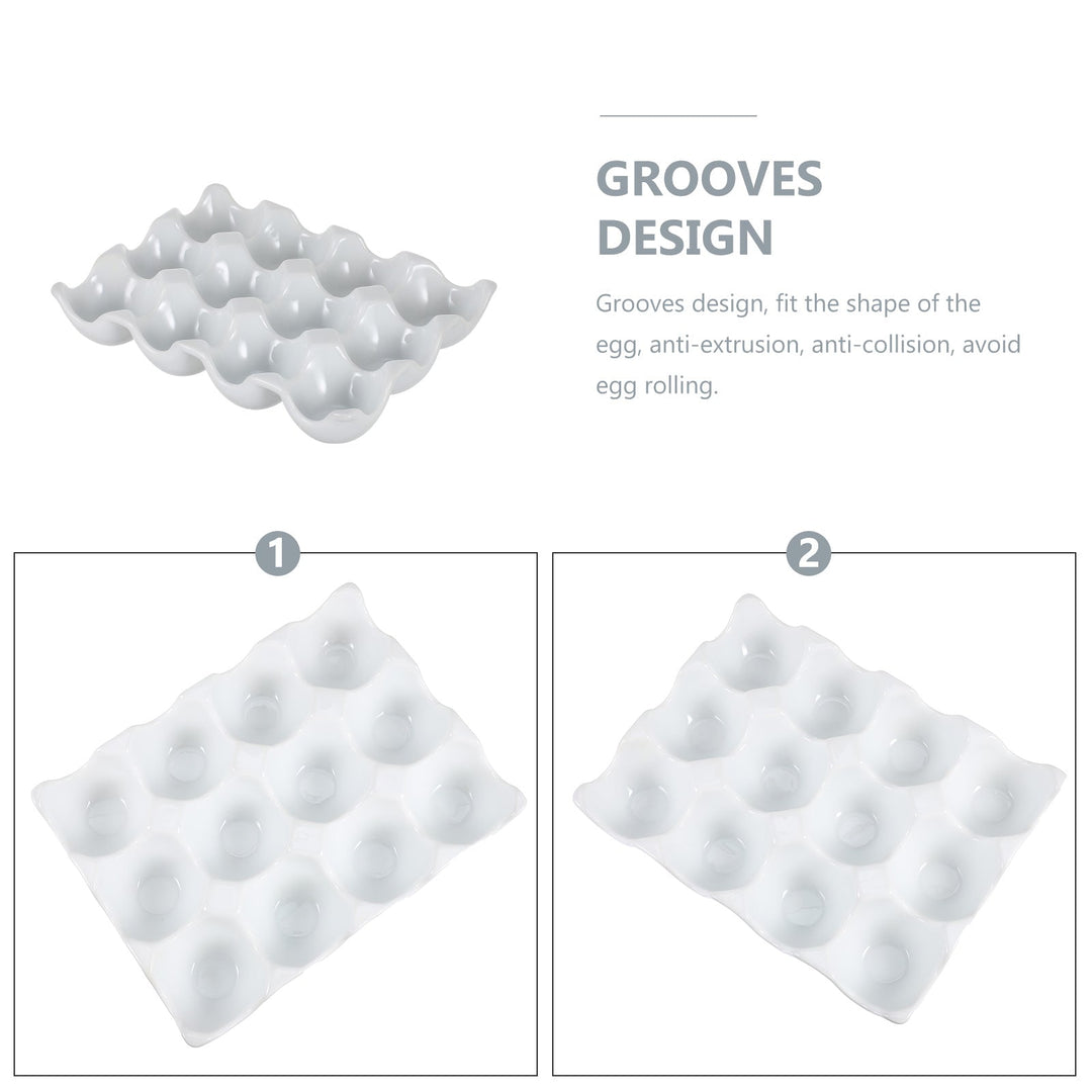 BowLift | Creative 6 Grids White Ceramic Egg Tray