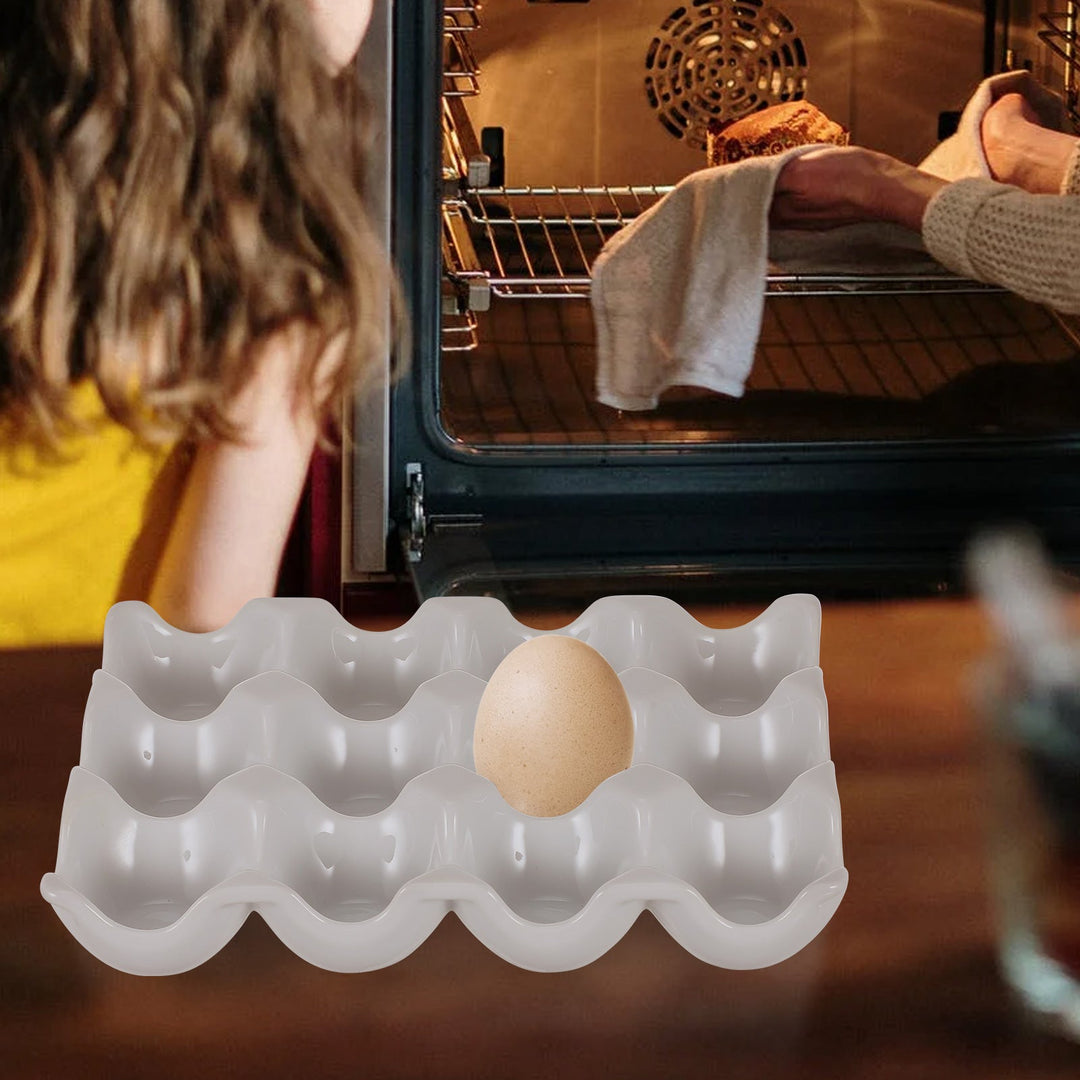 BowLift | Creative 6 Grids White Ceramic Egg Tray