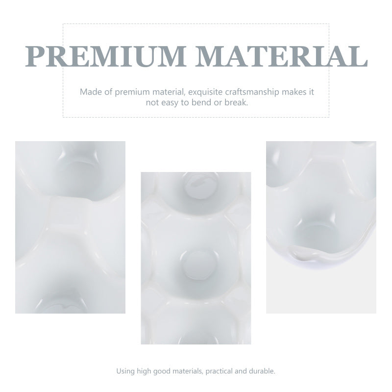 BowLift | Creative 6 Grids White Ceramic Egg Tray