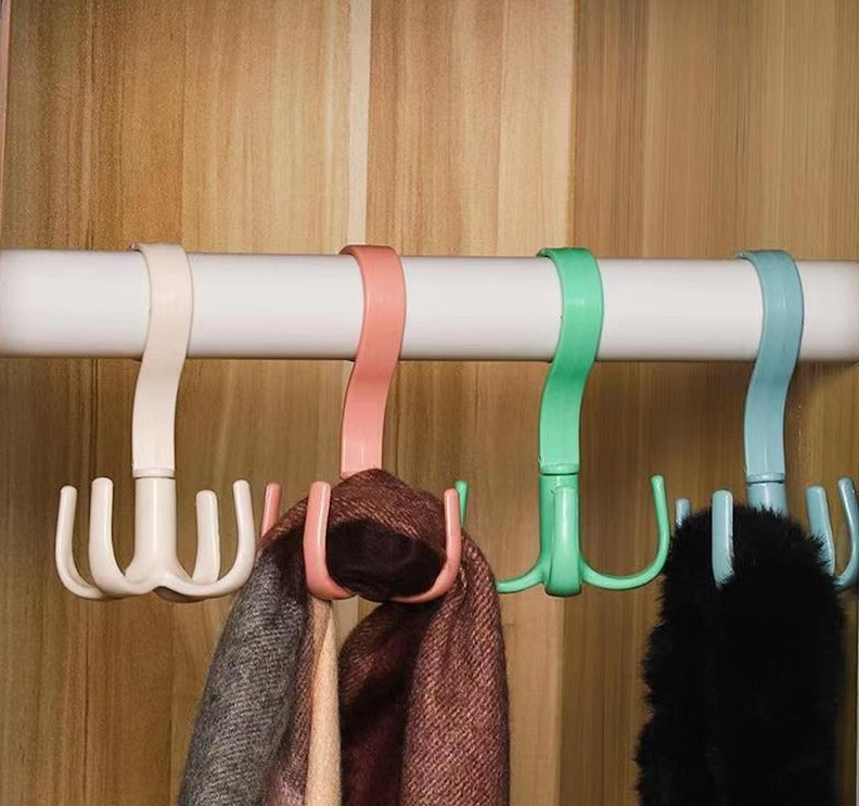 BowLift | Rotating Four-Claw Wardrobe Organizer Hanger