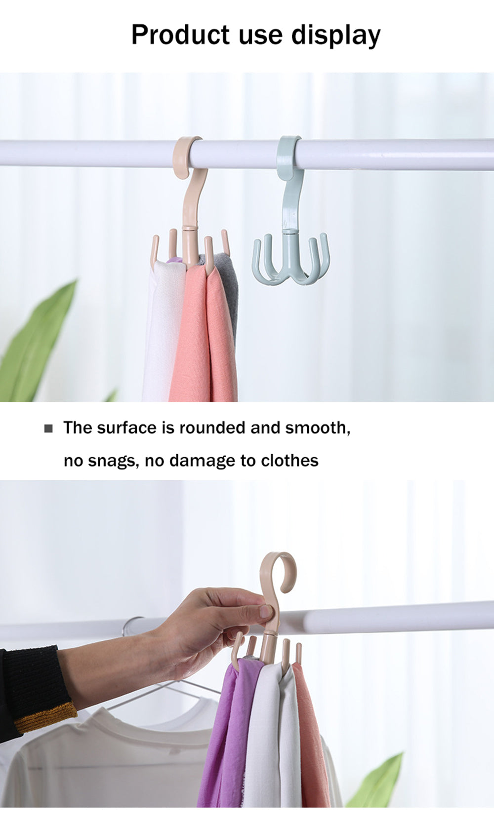 BowLift | Rotating Four-Claw Wardrobe Organizer Hanger