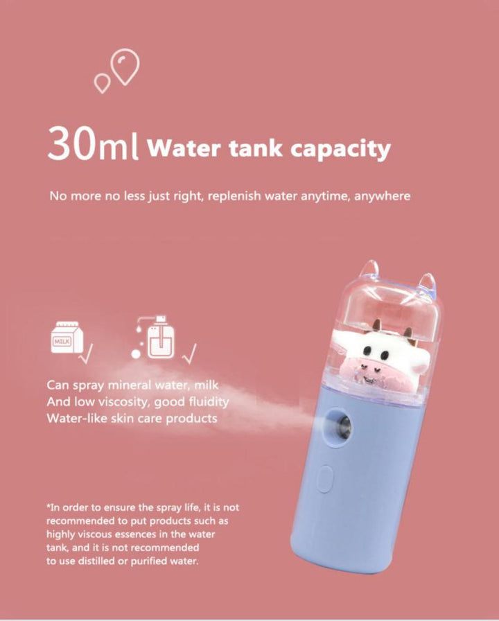 BowLift | USB Cartoon Animal Rechargeable Mini Face Steamer