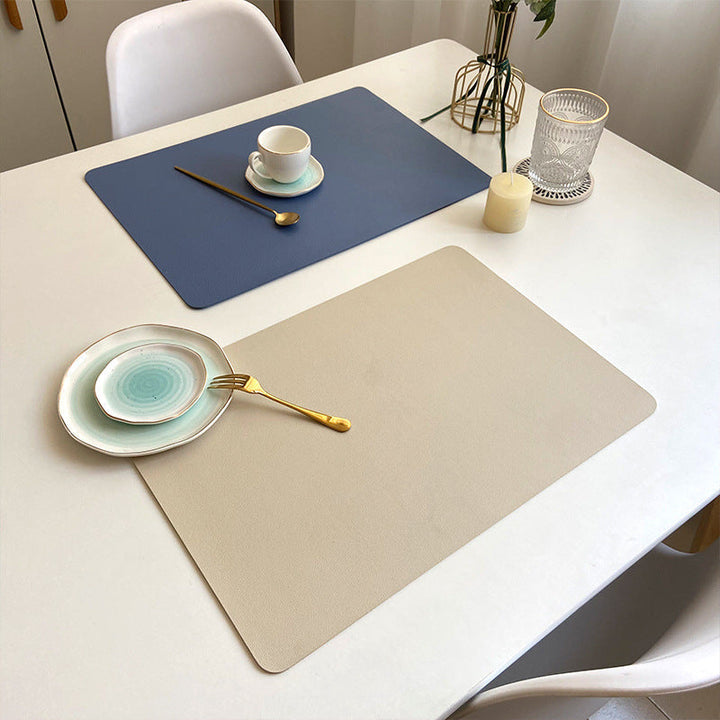 BowLift | Modern Rectangular Waterproof PU Leather Place Mats