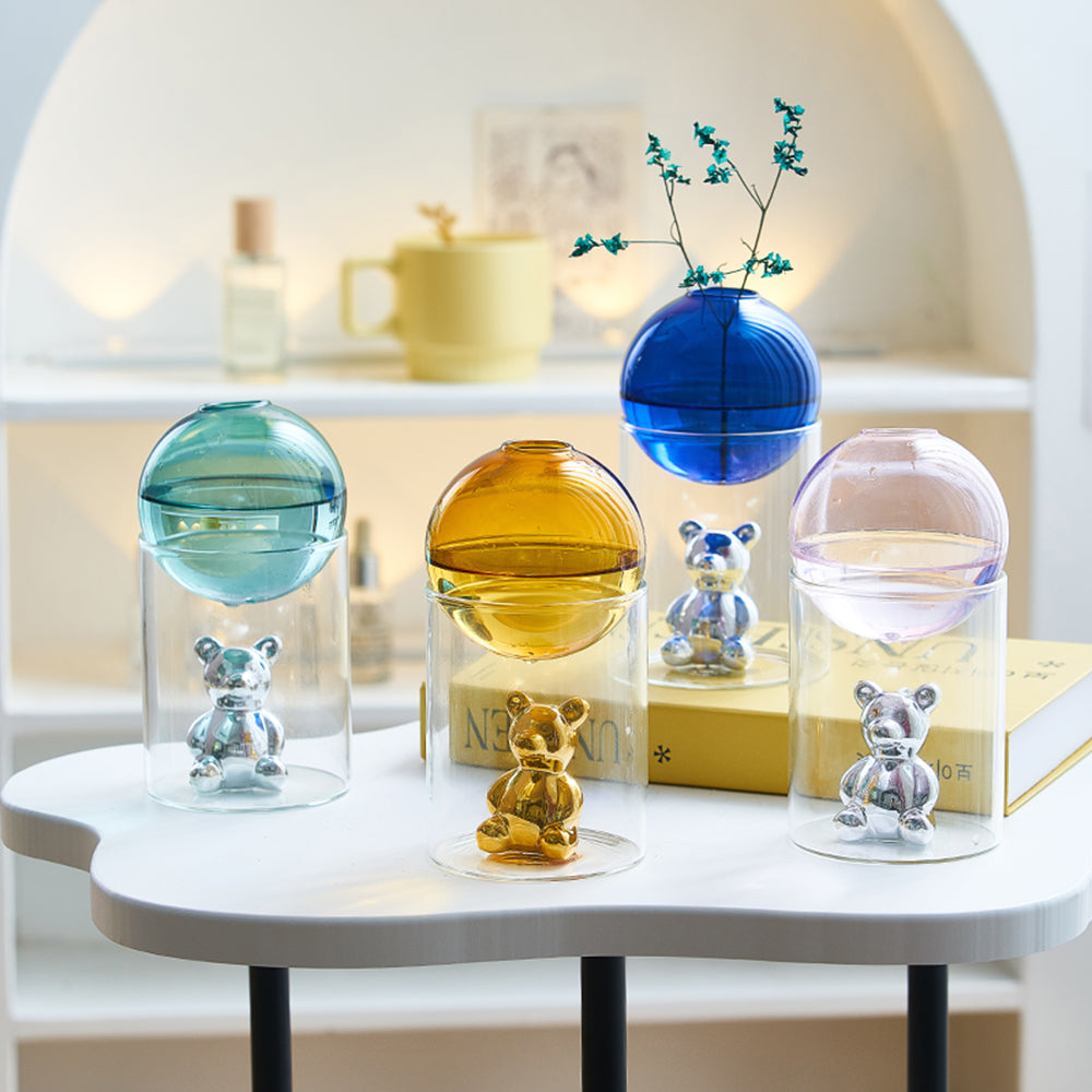 BowLift | Transparent Double Glass Terrarium Art Vase
