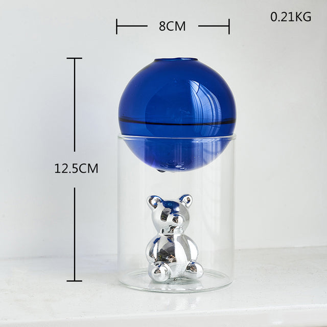 BowLift | Transparent Double Glass Terrarium Art Vase