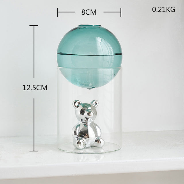 BowLift | Transparent Double Glass Terrarium Art Vase