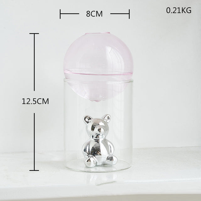 BowLift | Transparent Double Glass Terrarium Art Vase