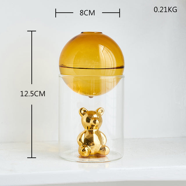 BowLift | Transparent Double Glass Terrarium Art Vase