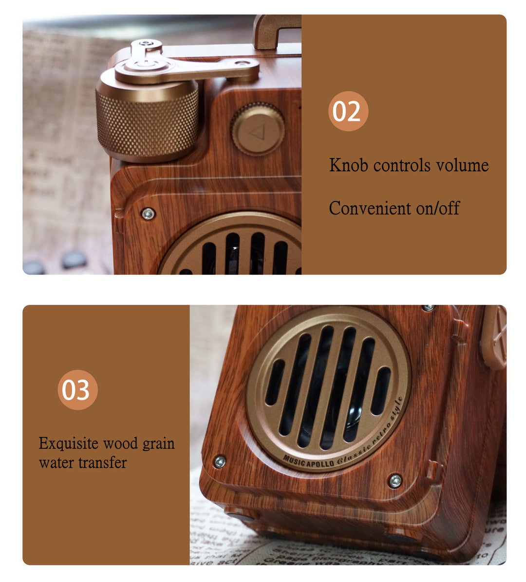 BowLift | American Style Retro Bluetooth Radio Speaker