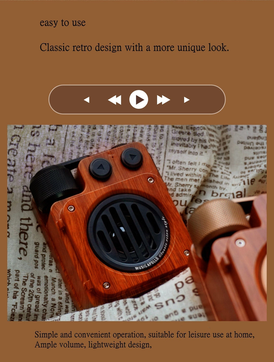 BowLift | American Style Retro Bluetooth Radio Speaker