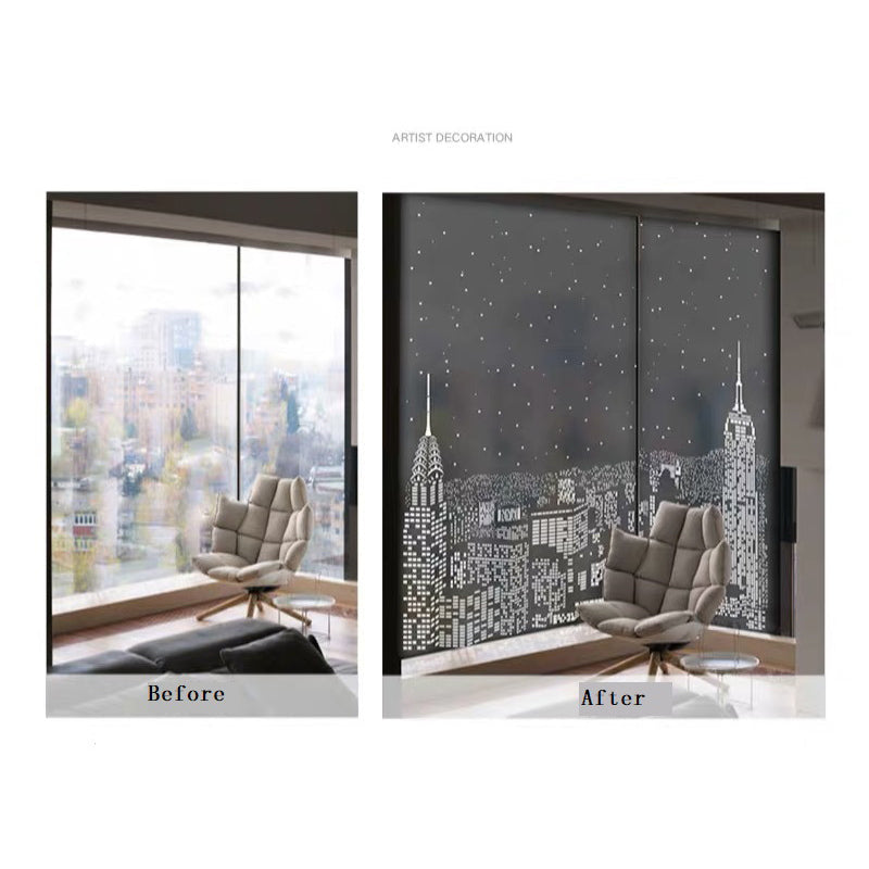 BowLift | Blackout Amazing City Night View Window Sticker