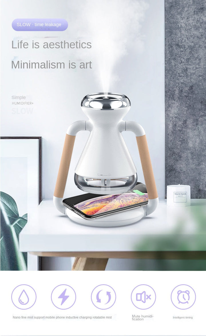 BowLift | Mini Air Humidifier Wireless Phone Charger