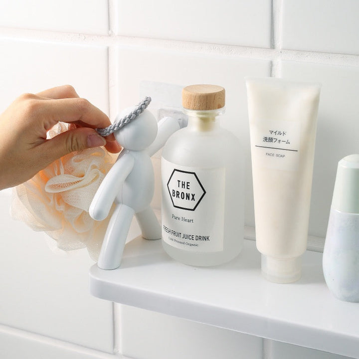 BowLift | Punch-Free Human Figure Bathroom Shelf